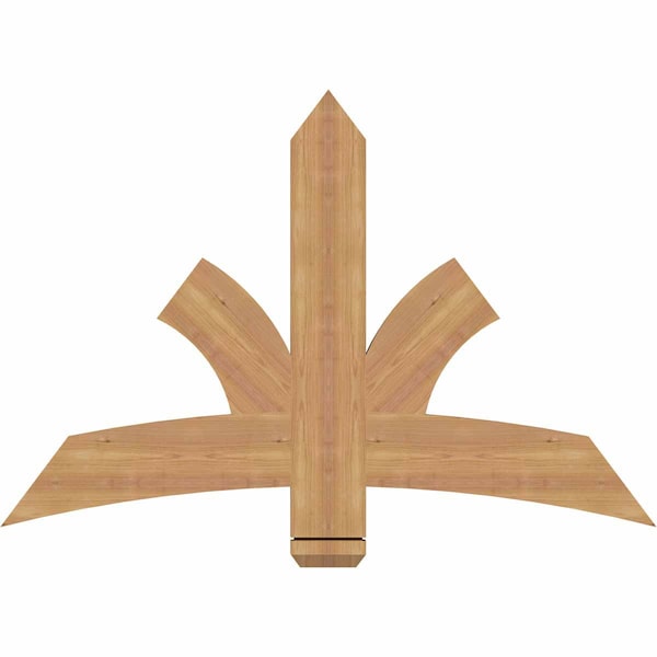 Ekena Millwork Davenport Timber Gable Bracket, Western Red Cedar, 48"W x 32"H x 1 1/2"D x 5 1/2"F, 16/12 Pitch GBW048X32X0206DAV00SWR - main